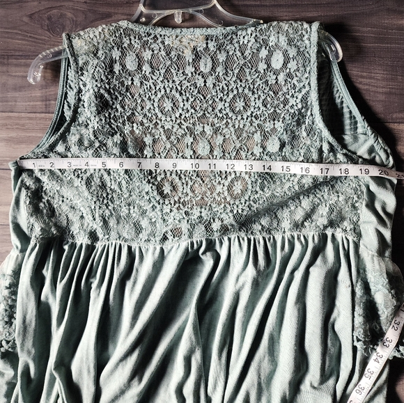 Entro green lace sleeveless cardigan - Picture 5 of 6